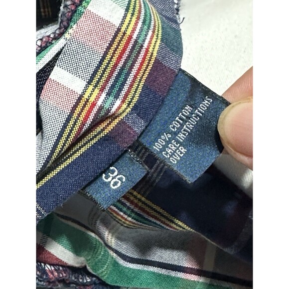 POLO Ralph Lauren Tyler SHORTS Golf Men's Size 36 Plaid Flat Front Chino - Picture 6 of 11
